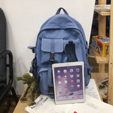 New Backpack Early High School Student Schoolbag One Piece Dropshipping Simple Korean Style Large Capacity Portable Casual Backpack