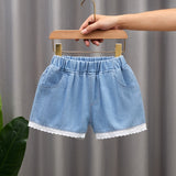 Children's Denim Shorts Factory Wholesale Girls Casual Thin Pants Summer New Children's Clothing Shorts Wholesale Shorts