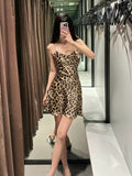 Hot Trade Wholesale Za Series Backless Slip Dress Animal Pattern Printed Silk Satin Texture Dress Summer 3550026