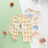 Baby Open-Seat Pants Cotton Thin Baby Cropped Pants Pajama Pants Children's Air Conditioning Pants Summer Loose Breathable Pants