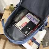 New Backpack Early High School Student Schoolbag One Piece Dropshipping Simple Korean Style Large Capacity Portable Casual Backpack