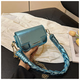 GOOSUDU 2025 Bag women's  new fashion candy color woven flower portable small bag texture chain shoulder messenger bag bag