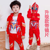 Autumn Ultraman Clothes Boys Spring and Autumn Suits  New Boys Children Spider-Man Fashionable Children's Clothing