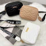 Factory Supply Women's Printing Shoulder Girdle Crossbody Small Square Bag 202 Foreign Trade Bag Women's Korean-Style Wave Pattern Embroidered Bag