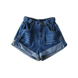 GOOSUDU High Waist Retro Wide-Leg Denim Shorts Women's  Summer New Loose Small Curling Hot Pants Fashion Delivery Wholesale