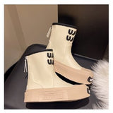 2025  Thick cake sole Martin boots women's shoes popular new  short boots British style versatile