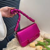 GOOSUDU 2025 popular New women's bags, fashionable woven flower portable small square bags, simple candy-colored chains, single shoulder messenger bags, bags.