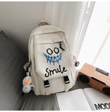 Wholesale Women's Double Backpack Popular Men's Backpack Letters Solid Color Junior High School High School Student Bag Ins Style Fashion