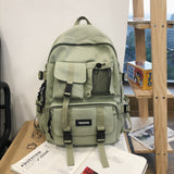 New Backpack Early High School Student Schoolbag One Piece Dropshipping Simple Korean Style Large Capacity Portable Casual Backpack
