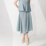 2025 This year's popular popular women's clothing fashion loose irregular medium and long temperament versatile and thin  skirt
