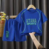 Boys Quick Drying Clothes Children's Sports Suit Summer Girls Basketball Wear Children and Teens Short Sleeve Western Style Soccer Uniform