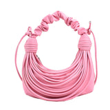 GOOSUDU 2025 Fashion personality creative bag women  new pleated handbag niche Internet celebrity shoulder armpit small round bag