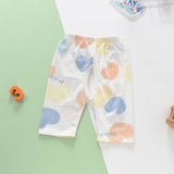 Baby Open-Seat Pants Cotton Thin Baby Cropped Pants Pajama Pants Children's Air Conditioning Pants Summer Loose Breathable Pants