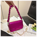 GOOSUDU 2025 popular New women's bags, fashionable woven flower portable small square bags, simple candy-colored chains, single shoulder messenger bags, bags.