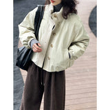 2025 popular winter new Korean retro temperament loose white duck down zipper down jacket 999-1