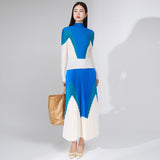 2025 Change the picture, OEM processing, custom fashion women's clothing, personalized suit, autumn clothing, new pleated top, skirt two-piece set