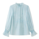2025 New Chinese Style Crew Neck Solid Color Button Shirt Loose Mulberry Silk Niche Premium Top N2021