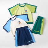 Boys' Short Sleeve Suit  Summer New Children's T-shirt Shorts Sportswear Summer Baby Boys' Clothes