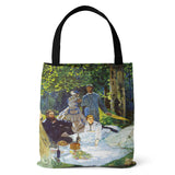 Cross-Border Supply Monet Sunrise Impressionist Oil Painting Digital Printing Eco-friendly Bag Vintage Canvas Bag