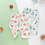 Baby Open-Seat Pants Cotton Thin Baby Cropped Pants Pajama Pants Children's Air Conditioning Pants Summer Loose Breathable Pants