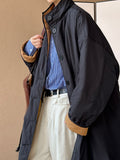 2025 popular winter new padded jacket retro versatile lapel breasted knee long warm cotton clothes F365