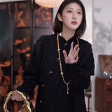 2025 spring new burnt flower new Chinese style diagonal placket buckle design sense loose temperament shirt N1012
