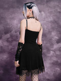 Dark Lace Lace Spaghetti-Strap Dress European and American Spring and Summer Sexy Princess Dress