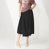 2025 This year's popular popular women's clothing fashion loose irregular medium and long temperament versatile and thin  skirt