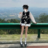 Guofeng 2025 summer new jacquard temperament vest new Chinese premium strap design vest women N3080