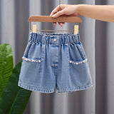 Children's Denim Shorts Factory Wholesale Girls Casual Thin Pants Summer New Children's Clothing Shorts Wholesale Shorts