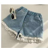 Children's Denim Shorts Factory Wholesale Girls Casual Thin Pants Summer New Children's Clothing Shorts Wholesale Shorts