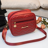 Cross-Border Women's Bag  New Wave Embroidered Double Pocket Personalized Design Women's Cross-Body Bag Cosmetic Bag Wholesale