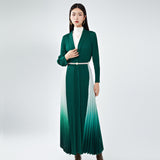 2025 Maillard trench coat long women's high-end feeling royal sister wind coat hanging feeling women's clothing irregular gradual change splicing coat