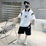 Children's Clothing Boys Summer Suit  New Medium and Large Children's Casual Summer Boys Summer Sports Thin Section Fried Street