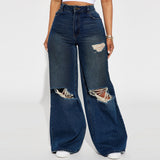 Goosudu Bellizimos Ripped Wide-Leg Jeans