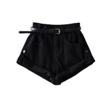 GOOSUDU High Waist Retro Wide-Leg Denim Shorts Women's  Summer New Loose Small Curling Hot Pants Fashion Delivery Wholesale