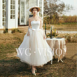 2025 Light wedding dress  new bride spring  retro Mori wedding dress, travel photo tube top dress wedding dress