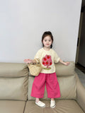 Spring and Summer Girls' Short-Sleeved Suit Children's Fashionable Stylish Sports Casual Two-Piece Suit Baby Online Red Clothes