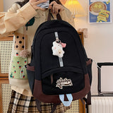 Customized Cross-Border Schoolbag Lightweight Junior and Middle School Students Backpack Girls' Japanese Cute Large Capacity College Students' Backpack