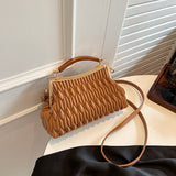 GOOSUDU 2025 new fashion women's bag pleated clip dinner handbag star same shoulder messenger bag