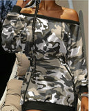 Popular trade popular spring and summer new  wish  round neck tie-dye printing long-sleeved loose dress
