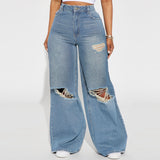 Goosudu Bellizimos Ripped Wide-Leg Jeans