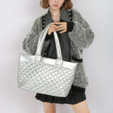 GOOSUDU 2025 Autumn new Xiaoxiangfeng diamond tote bag women's large-capacity air-feeling down bag commuter shoulder armpit bag