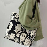 Women's Bag  New Korean Style Fashionable One-Shoulder Canvas Bag Large Capacity Harajuku Japanese Style Ulzzang Shopping Fu