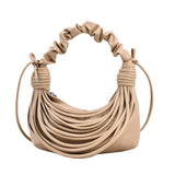 GOOSUDU 2025 Fashion personality creative bag women  new pleated handbag niche Internet celebrity shoulder armpit small round bag