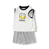 Smiley Face Baby Short Sleeve Suit Boys' Quick-Drying T-shirt Summer Clothes Children's Pants  New Children's Clothing Western Style