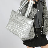GOOSUDU 2025 Autumn new Xiaoxiangfeng diamond tote bag women's large-capacity air-feeling down bag commuter shoulder armpit bag