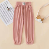 Children's Ice Silk Anti Mosquito Pants Girls' Summer Thin Boys' Pants Baby Korean Style Loose Western Style Bloomers Outer Wear