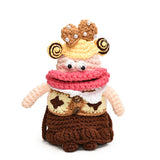 GOOSUDU 2025 Cute sausage mouth bag women's popular new niche design wool crochet cartoon doll bag shoulder messenger bag