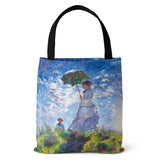 Cross-Border Supply Monet Sunrise Impressionist Oil Painting Digital Printing Eco-friendly Bag Vintage Canvas Bag